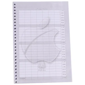 کاغذ کلاسوری دو خط 100 برگ سبحان مدل 26 حلقه